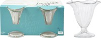 Verre à coupe à glace transparent lot de 2 verres à dessert 150ml