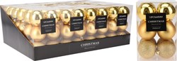 Boule de Noël incassable or 6 cm 12 pièces - lot de décorations festives