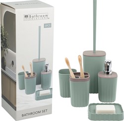 HH - Koopman set de salle de bain jouet éducatif vert 5 pièces carton