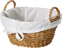 Koopman panier à pain coton blanc rond 26 cm - panier à pain table