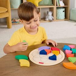 Mattel puzzle roue des couleurs en bois - Jouet éducatif Fisher-Price