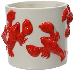 Pot de fleurs crabe décoration dolomite coloré Ø13xH14,5cm intérieur extérieur