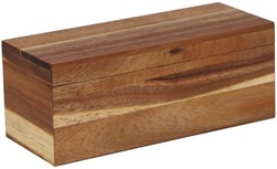 Daily Home boîte à thé bois 6 compartiments marron avec couvercle à charnière