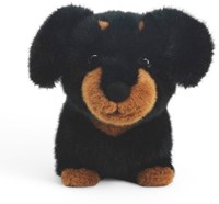 One Love peluche teckel Pumpkin noir brun - chien en peluche doux-3