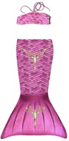 Kuaki set sirène tout-petit Princess XS - queue rose multicolore