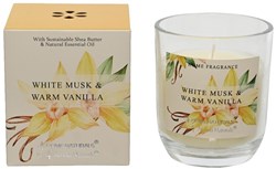 Decoris bougie parfumée musc vanille bougie aromatique luxe 9cm verre