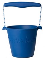 Scrunch seau à jouets bleu pliable seau de plage durable-2