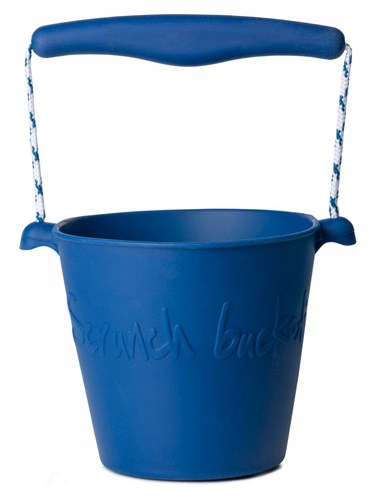 Scrunch seau à jouets bleu pliable seau de plage durable-2