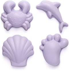 Scrunch moules à sable jouet - set silicone violet clair