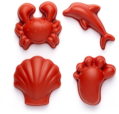 Scrunch moules à sable jouet silicone - Plage orange rouille