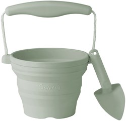 Scrunch pot à graines jouet pelle vert sauge plaisir en plein air