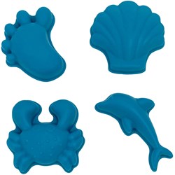 Scrunch moules à sable bleus jouet en silicone pour enfants