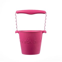 Scrunch seau jouet rouge pliable seau plage silicone enfants