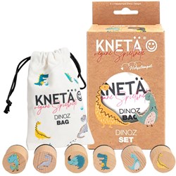 Kneta set de tampons dinosaures - coffret créatif en bois
