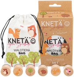 Kneta set de tampons jouet animaux de la forêt - ensemble créatif en bois