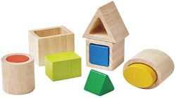 PlanToys Jouets en bois Blocs géo à assembler