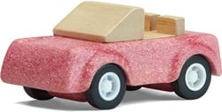 PlanToys Jouets en bois Voiture de sport rose