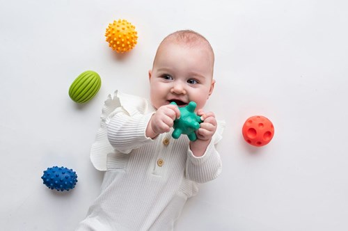 Mom's Care SENSORY TOYS Sensory balls box - 5 pieces pastel 4