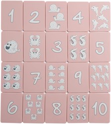Scrunch cartes à jouer - jeu éducatif en silicone pour enfants - vieux rose