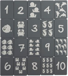 Scrunch cartes à jouer en silicone gris - jouet éducatif pour enfants