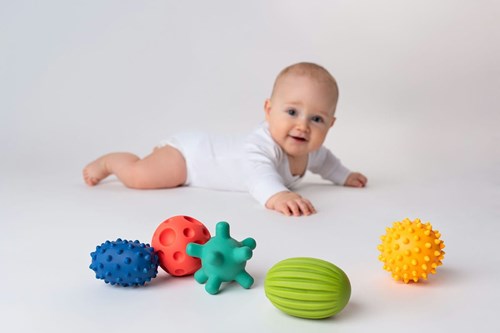 Mom's Care SENSORY TOYS Sensory balls box - 5 pieces pastel 5