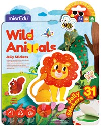 Mieredu set d'autocollants animaux sauvages - jouet créatif jelly stickers
