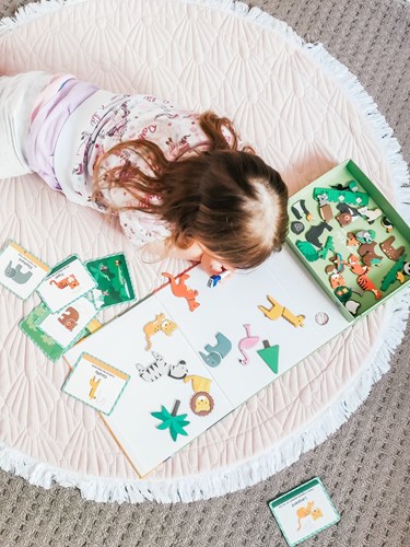 Mieredu livre magnétique monde animal jouet éducatif pour enfants-2