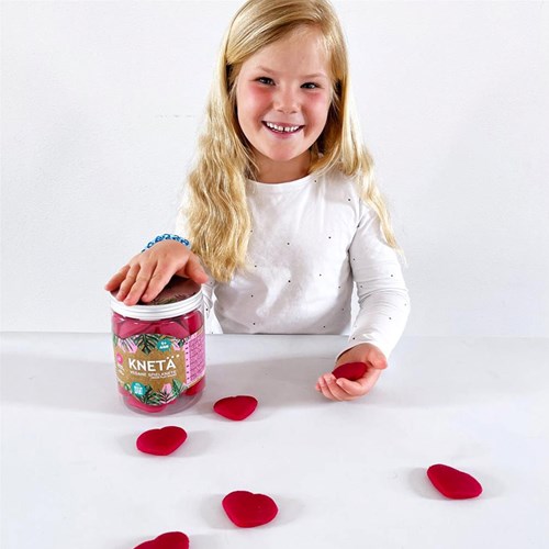 Kneta pâte à modeler forme cœur rose - pâte créative pour enfants-2
