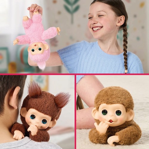Little Live pets My Baby Mini Monkey Luna Lemon  roze-3