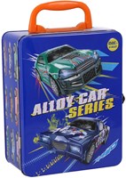 KiddyGo boîte de rangement métal voitures diecast - voitures de course jouet