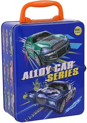 KiddyGo boîte de rangement métal voitures diecast - voitures de course jouet
