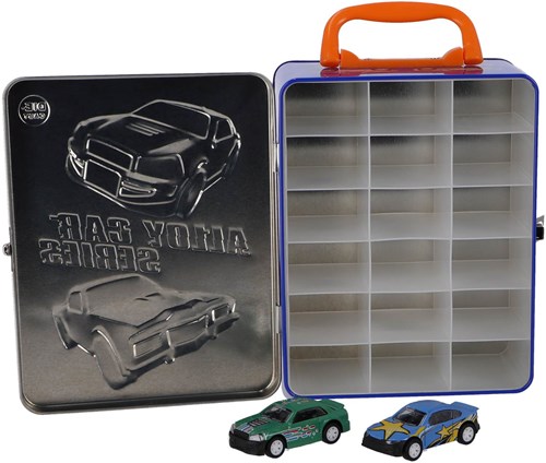 KiddyGo boîte de rangement métal voitures diecast - voitures de course jouet-2