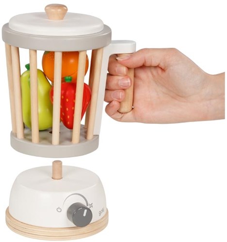 Goki blender en bois jouet avec fruits - cuisine en bois pour enfants-2