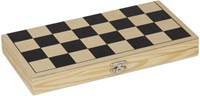 Goki jeu d'échecs en bois pliable jeu de voyage avec coffret et pièces-2
