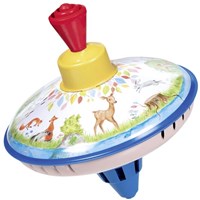 Goki toupie jouet animaux de la forêt colorée classique métal-2
