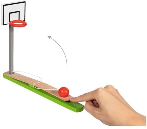 Goki panier de basket de table pour enfants - compact et réglable-2
