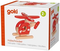 Goki hélicoptère jouet en bois rouge - bois FSC durable-2