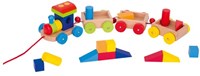 Goki train en bois jouet avec blocs - train en bois coloré-2