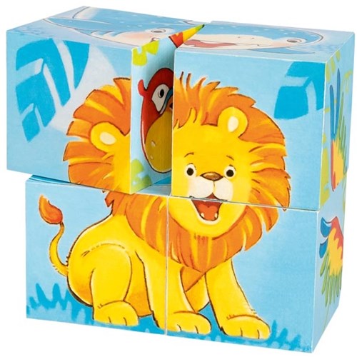 Goki puzzle blocs animaux en bois - jouet éducatif 4 pièces-2