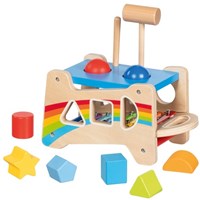 Goki banc à marteler xylophone fonction tri jouet éducatif bois-2