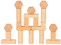 Goki blocs de construction en bois 75 pièces nature - jouet durable-2
