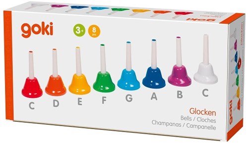 Goki Cloches instrument de musique - set de 8 cloches colorées-2