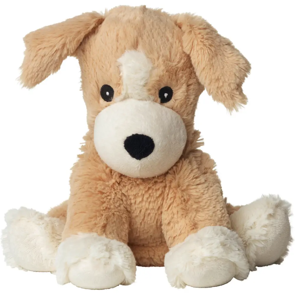 Warmies peluche chauffante micro-ondes chiot lavande peluche marron blanc