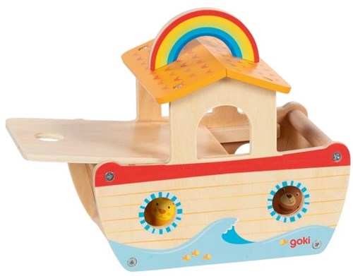 Goki maison de poupée en bois Arche de Noé - jouet éducatif-3