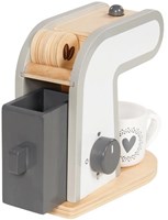 Goki machine à café en bois jouet avec accessoires - cafetière-3