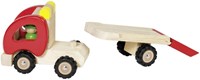Goki camion en bois porte-engins jouet FSC-3