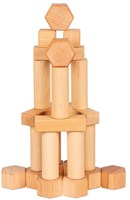 Goki blocs de construction en bois 75 pièces nature - jouet durable-3