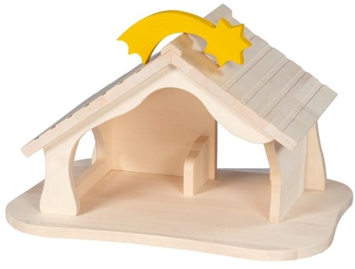 Holztiger crèche de ferme en bois - jouet éducatif pour enfants-2