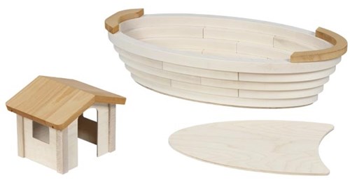 Holztiger arche de Noé en bois - jouet éducatif FSC-3