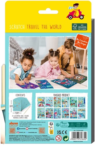 Avenir livre à gratter jouet créatif mini A5 set artistique voyage-2